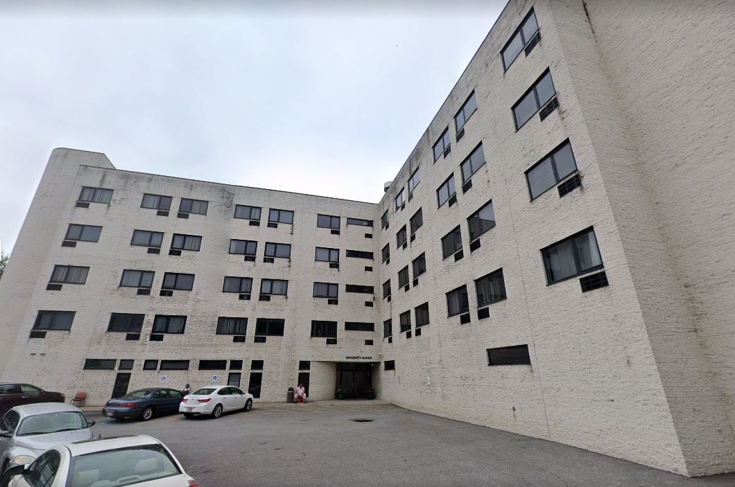 Exterior view of the University Manor Health Care Center