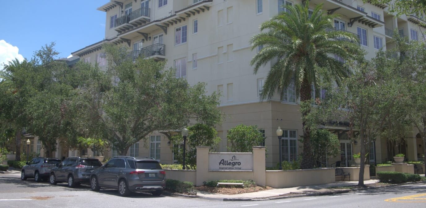 Exterior view of the Allegro senior living facility