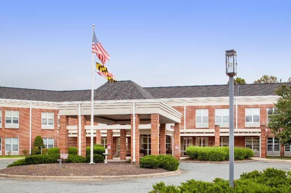 Exterior view of Elkton Nursing & Rehabilitation's entrance