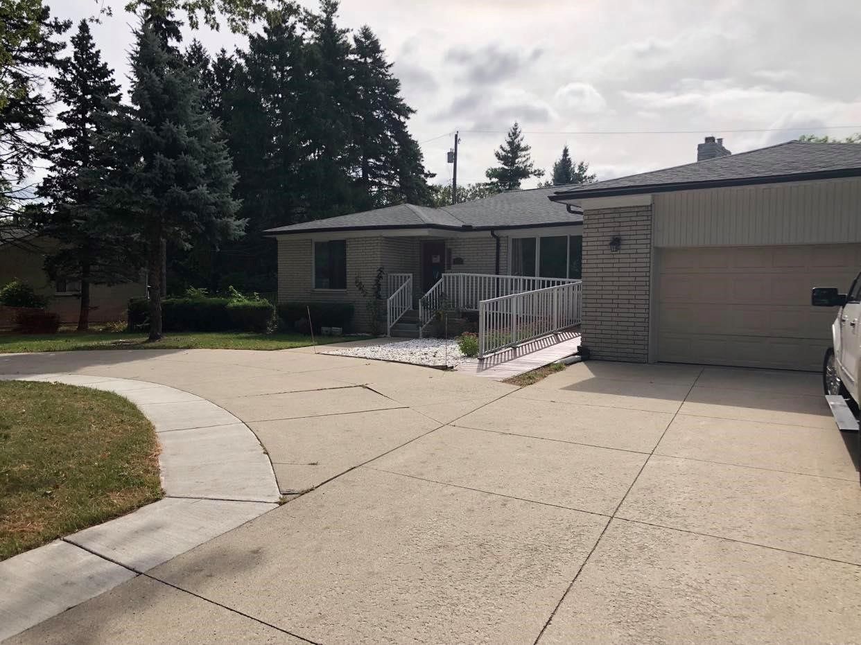 Exterior view of a senior living facility entrance
