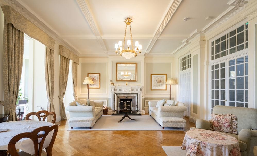 Spacious common area with comfortable seating