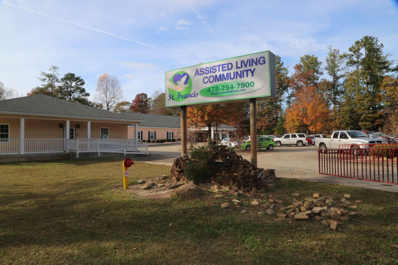 Exterior view of St. Francis Assisted Living Community sign