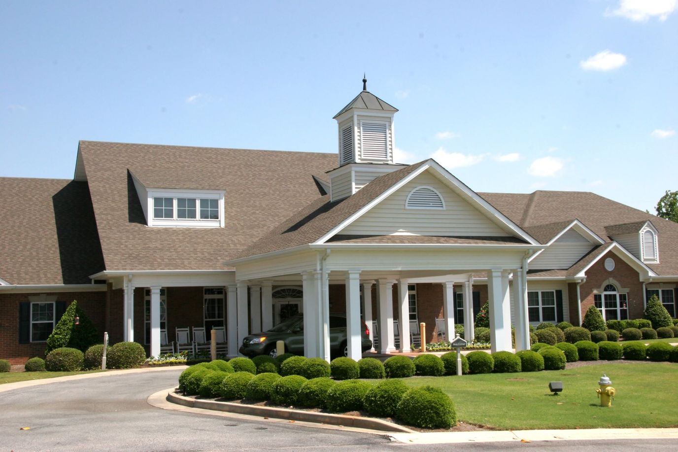 Exterior view of The Cottages at Wesleyan facility