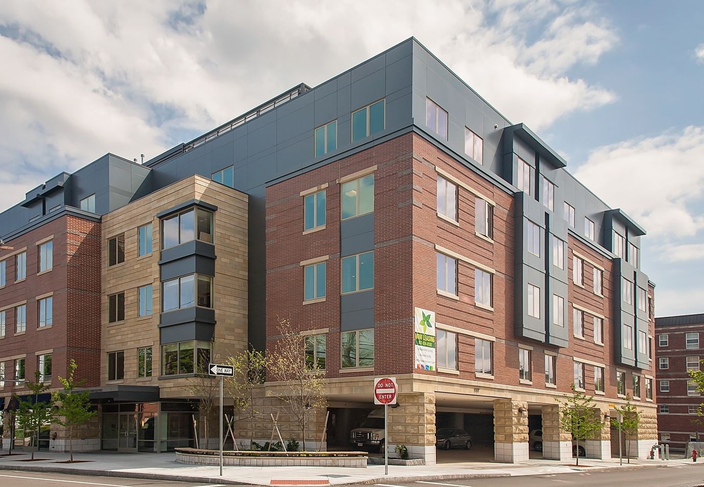 Exterior view of a modern assisted living facility