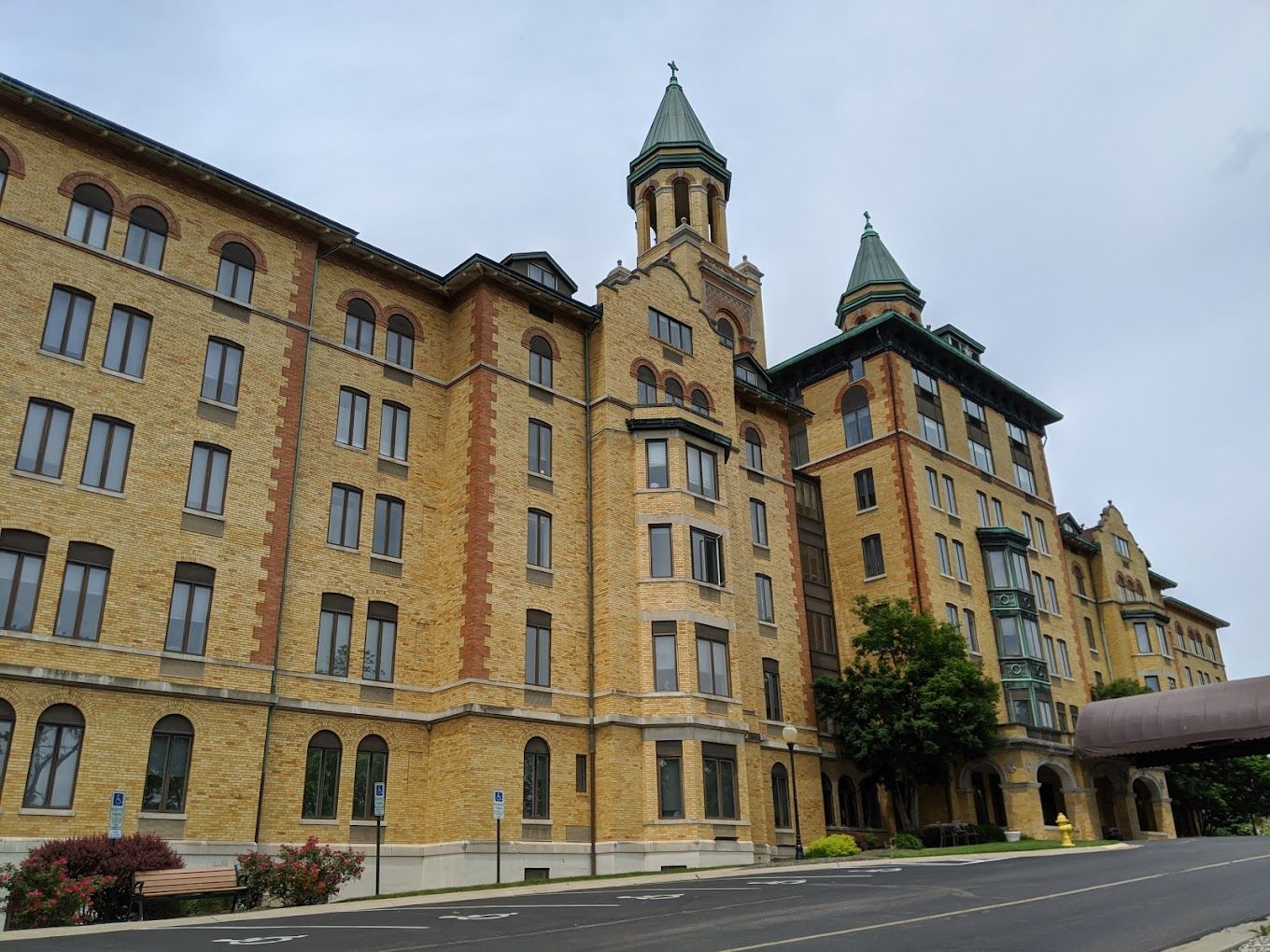 Exterior view of a senior living facility building