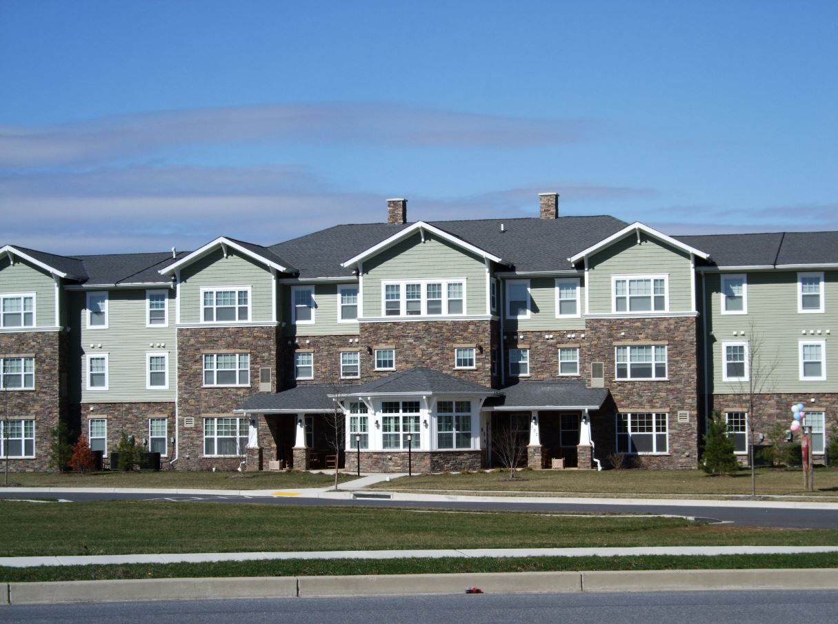Exterior view of the senior living facility