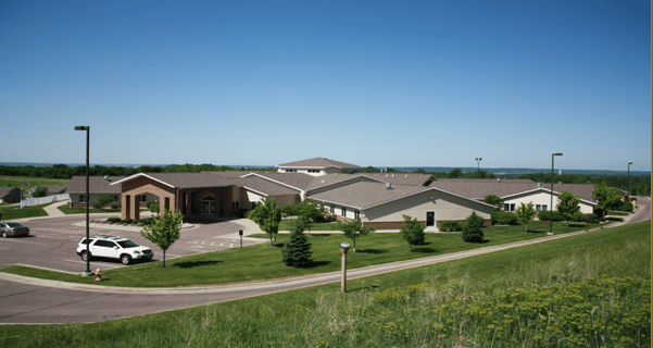 Aerial view of Westwood Specialty Care facility and grounds