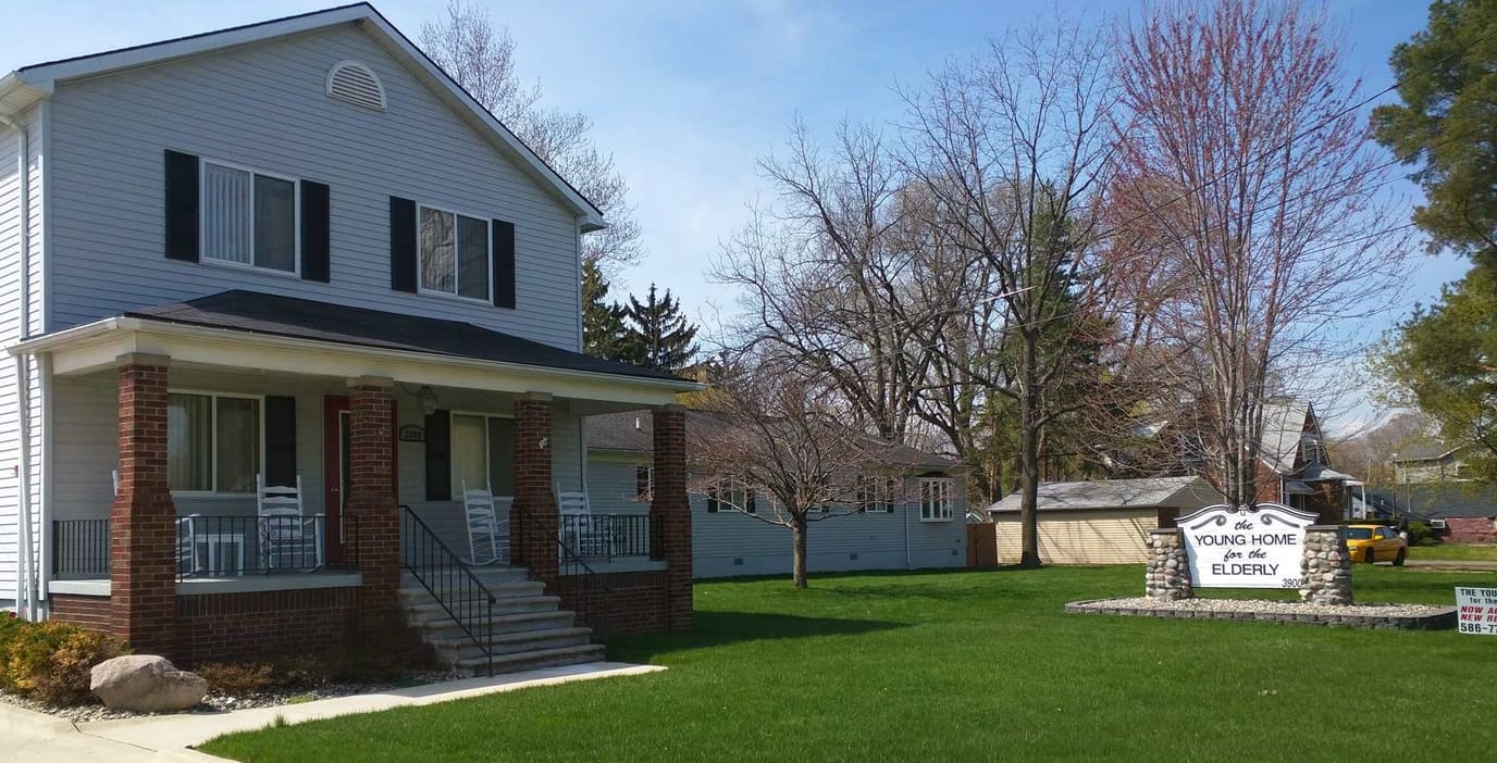Exterior view of The Young Home for the Elderly building