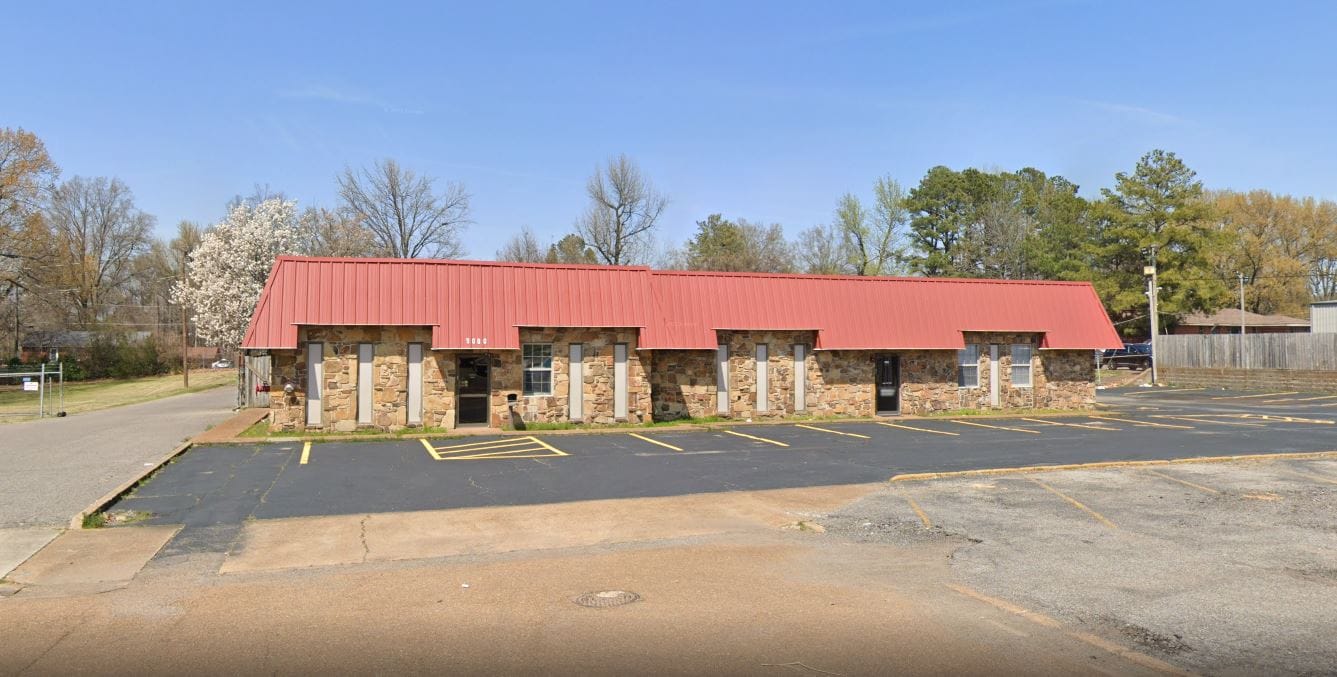 Exterior view of a senior care facility building