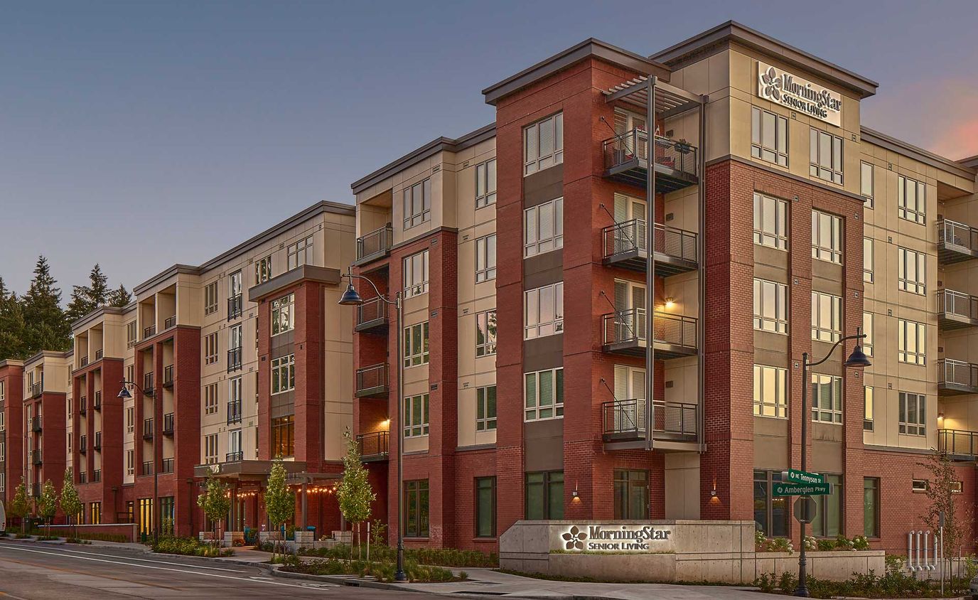 Exterior view of MorningStar Senior Living building