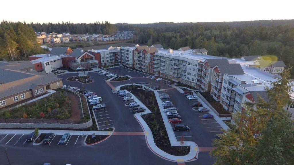Aerial view of Penrose Harbor at Heron‘s Key facility