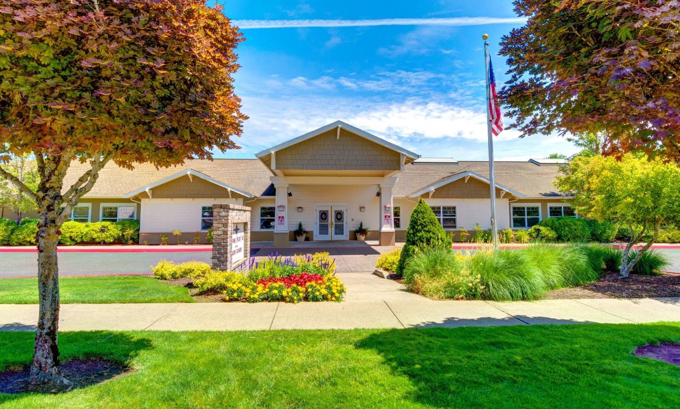 Exterior view of Rosewood Memory Care facility