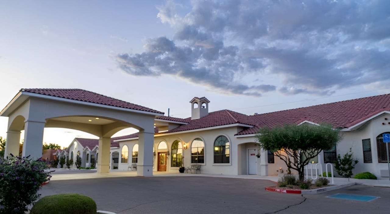 Exterior view of a senior living facility
