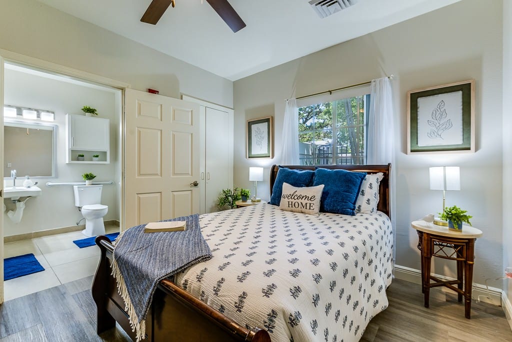 Cozy private resident room with welcoming decor