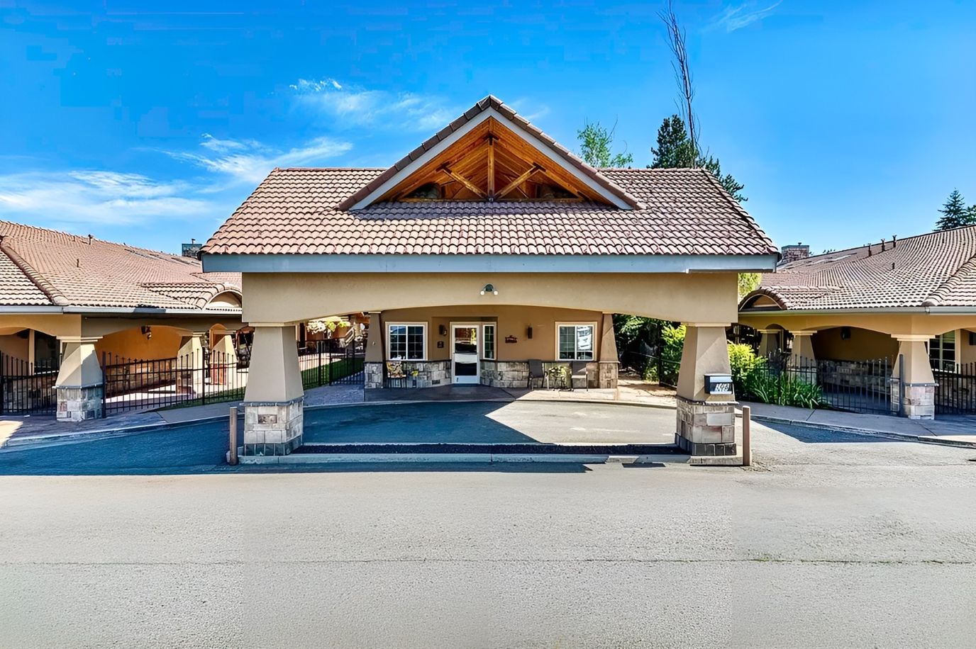 Exterior view of the Pinehurst Senior Community entrance