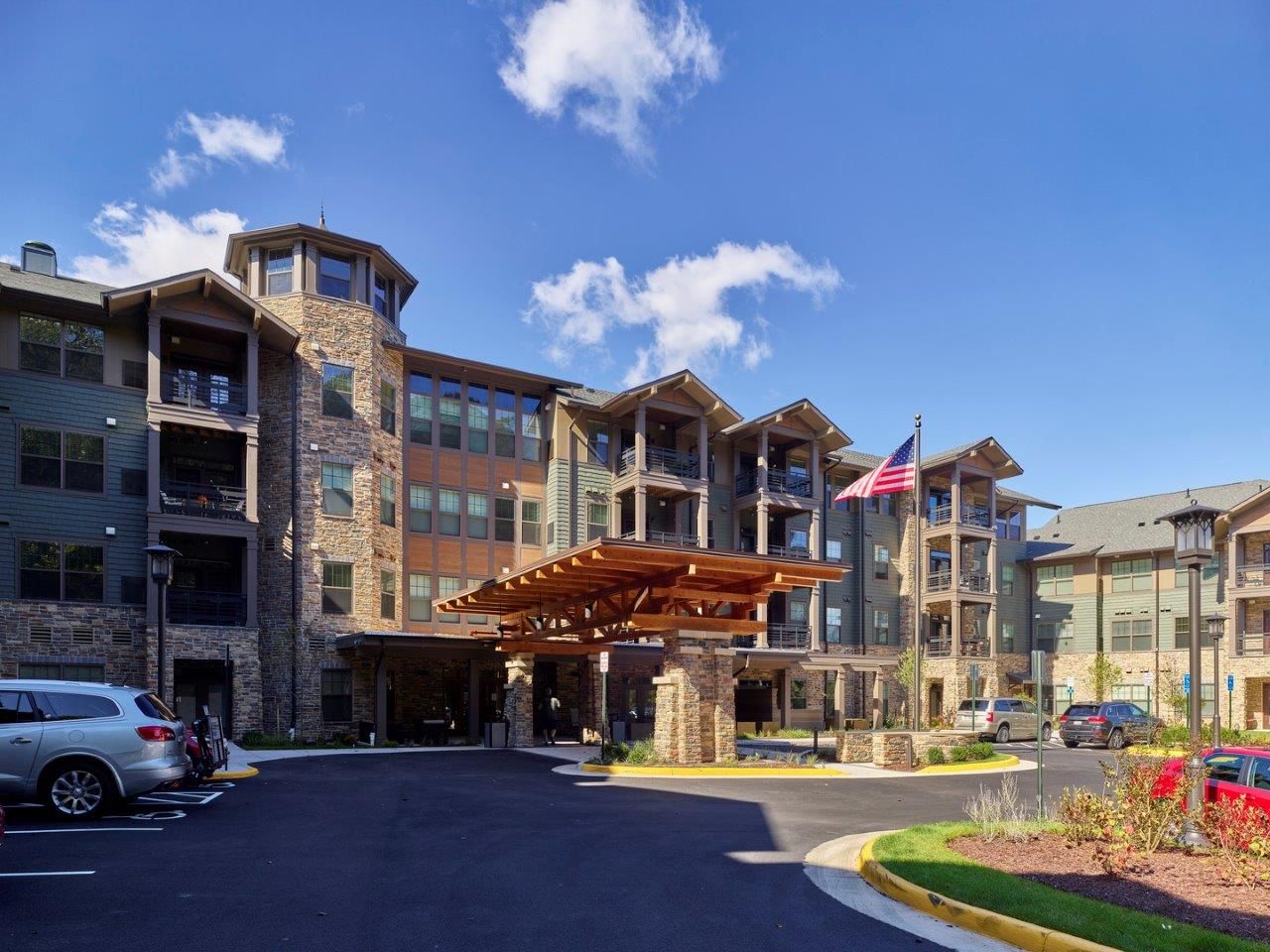 Exterior view of the Brightview Fair Oaks building