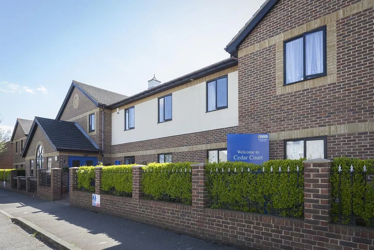 Exterior view of Cedar Court Care Home building