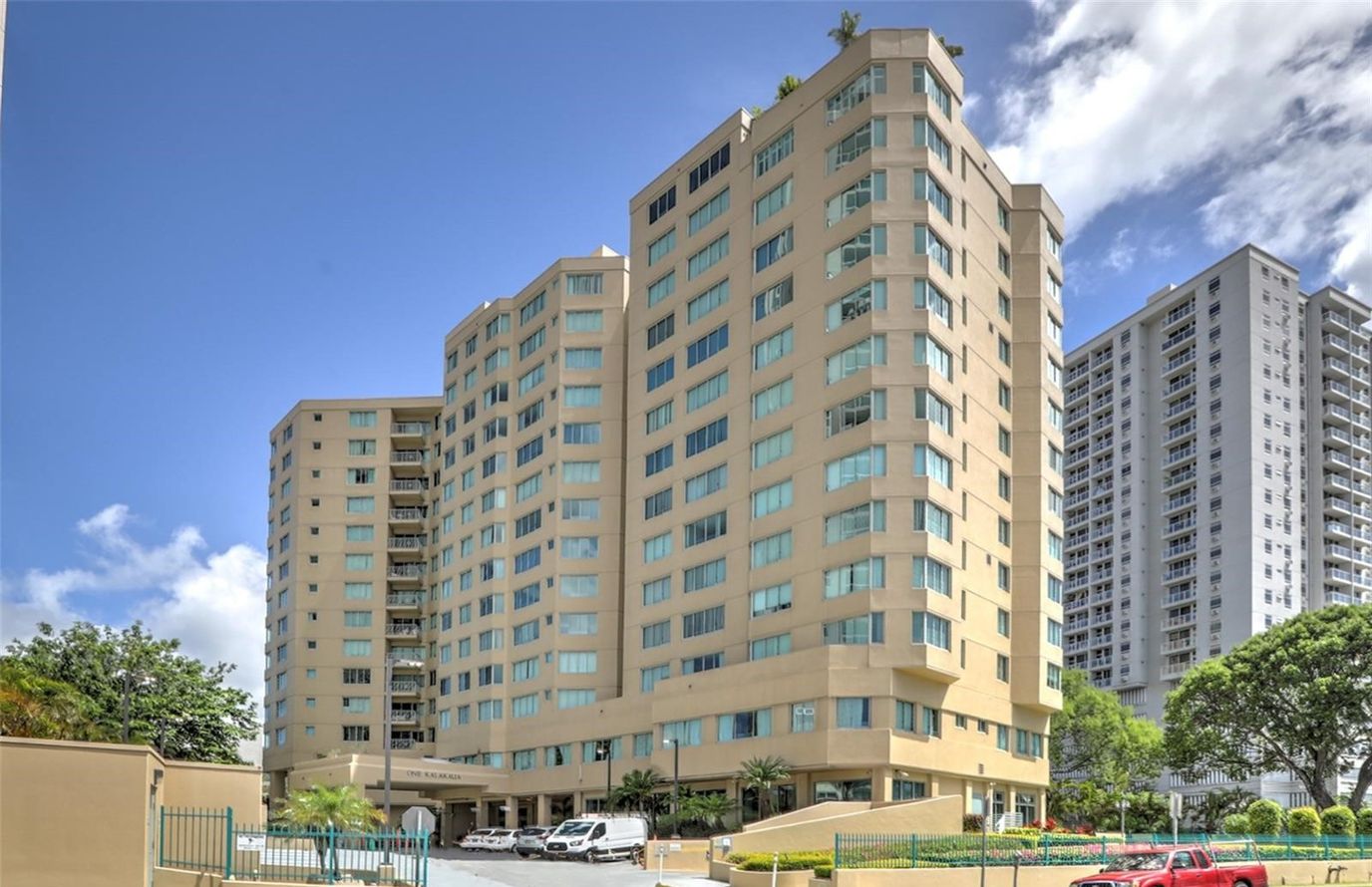 Exterior view of One Kalakaua Senior Living facility
