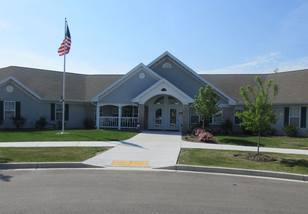 Front entrance of Azura Memory Care facility
