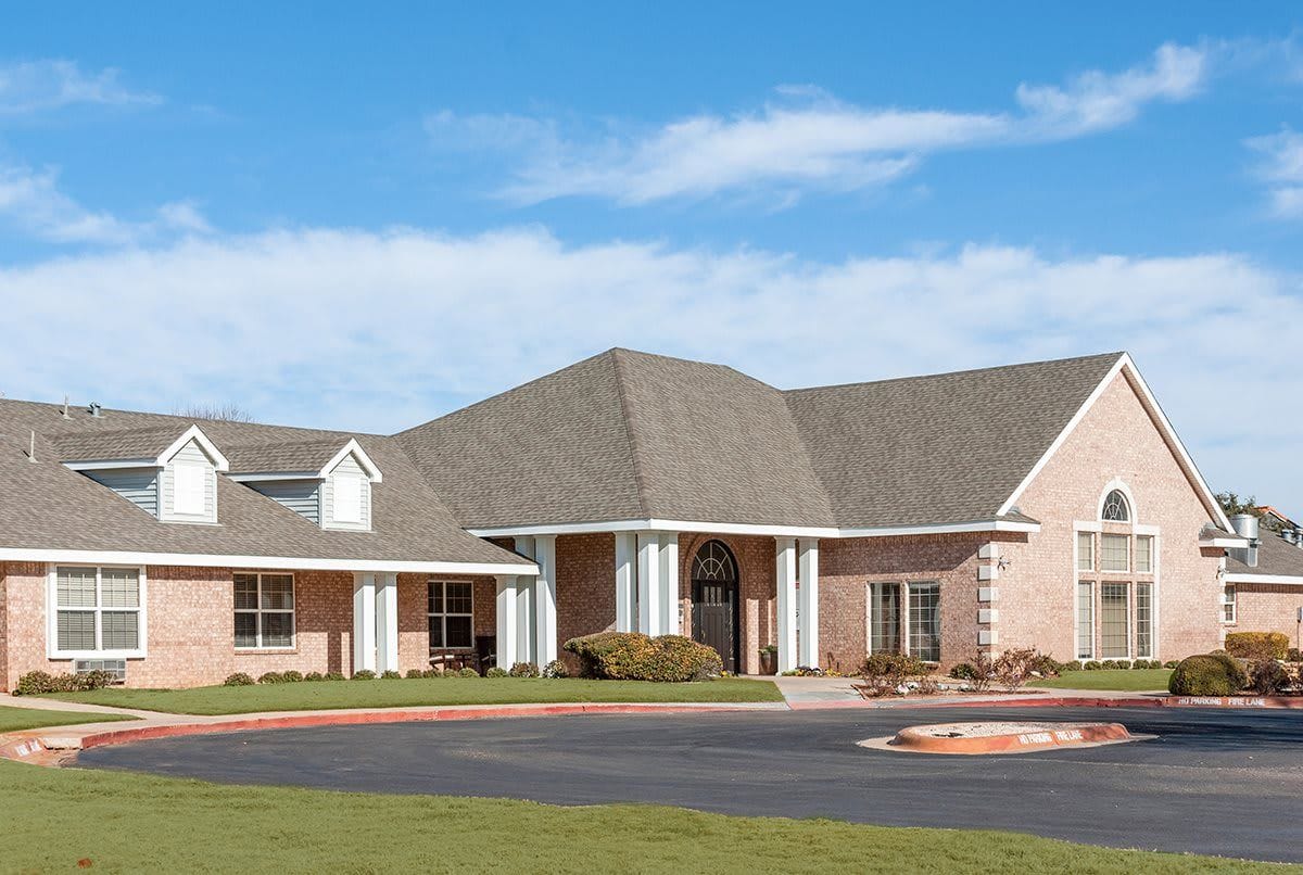 Exterior view of Cimarron Place nursing home building