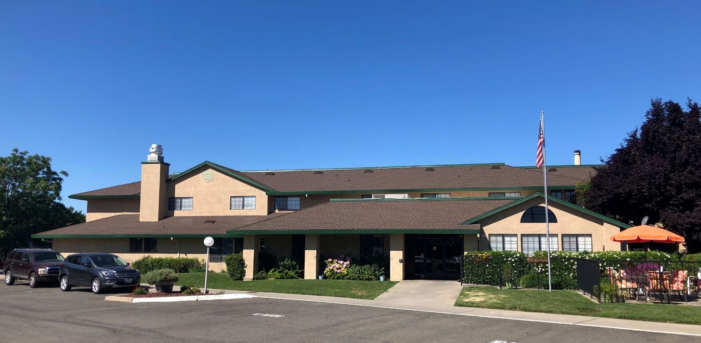 Exterior view of Sutter Estates Retirement Community building
