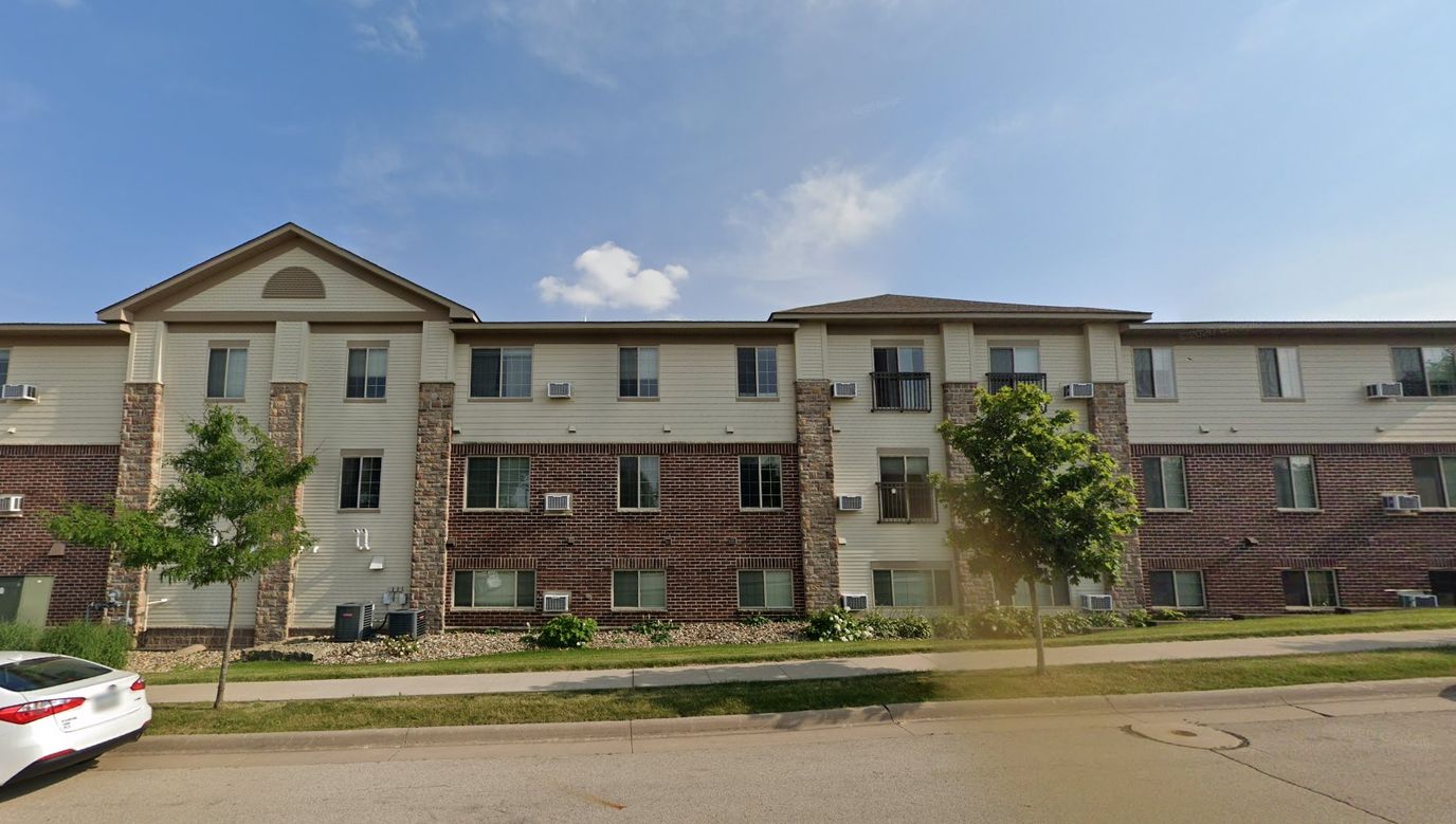 Exterior view of a senior living facility building
