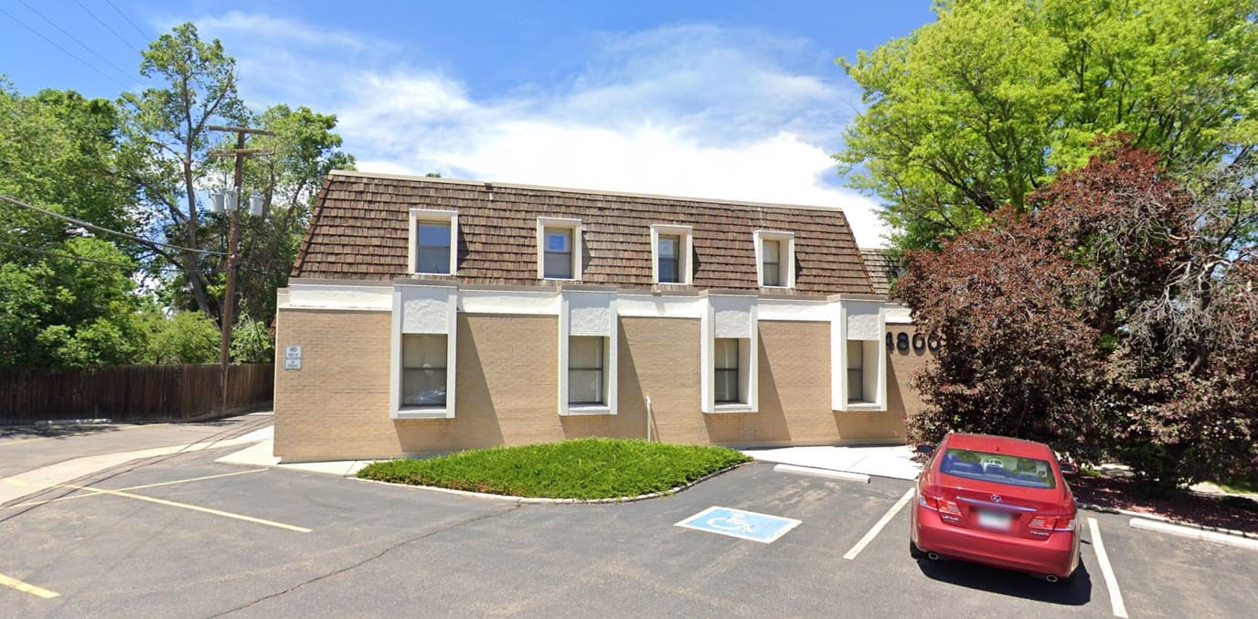 Exterior view of a senior care facility building
