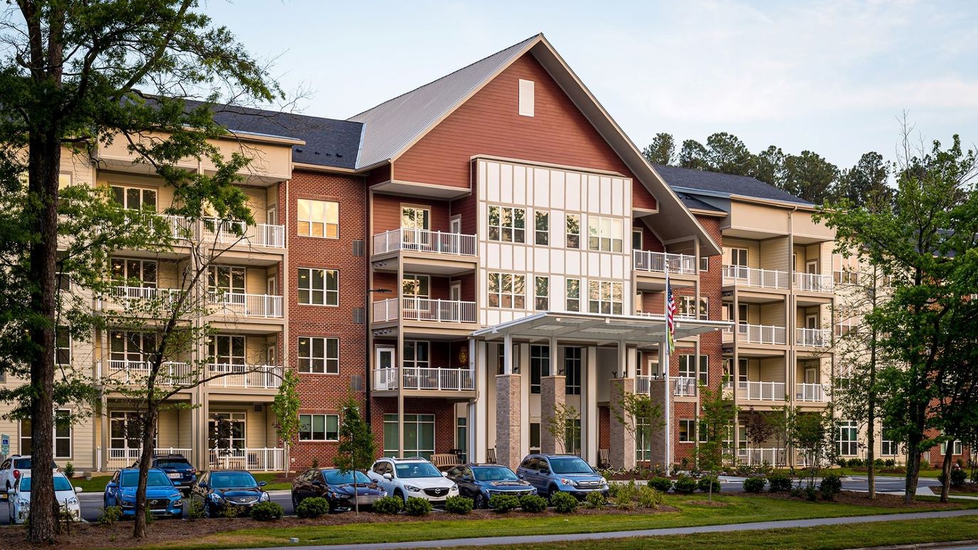 Exterior view of Atria Cary building
