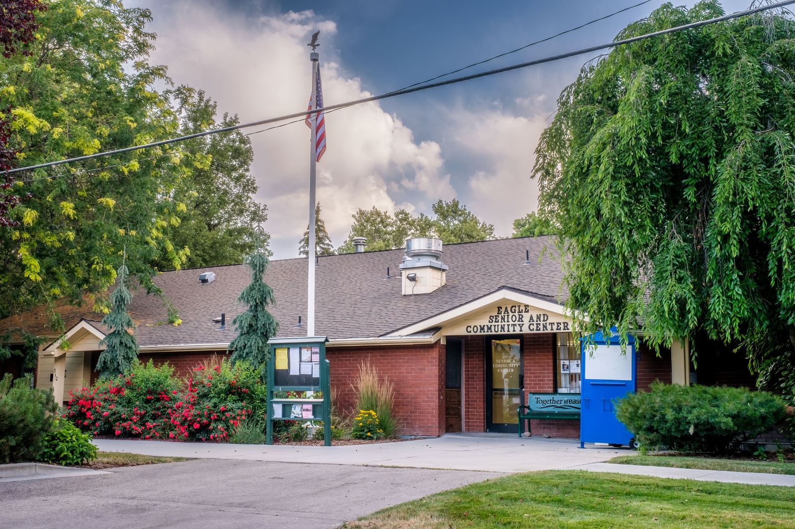 Exterior view of Eagle Senior Center building