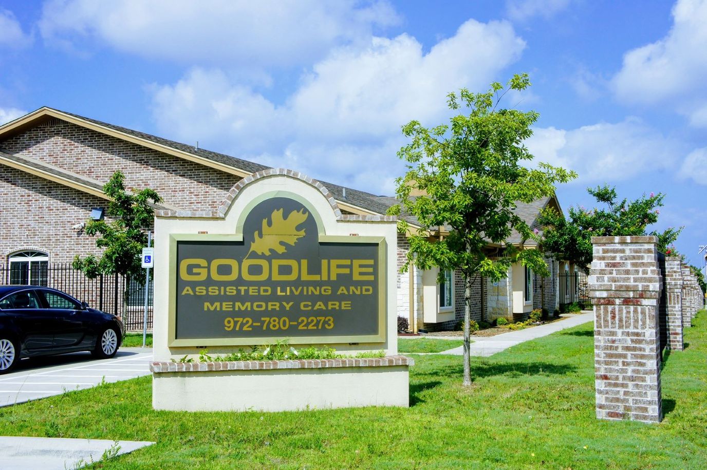 Facade of GoodLife Assisted Living and Memory Care facility