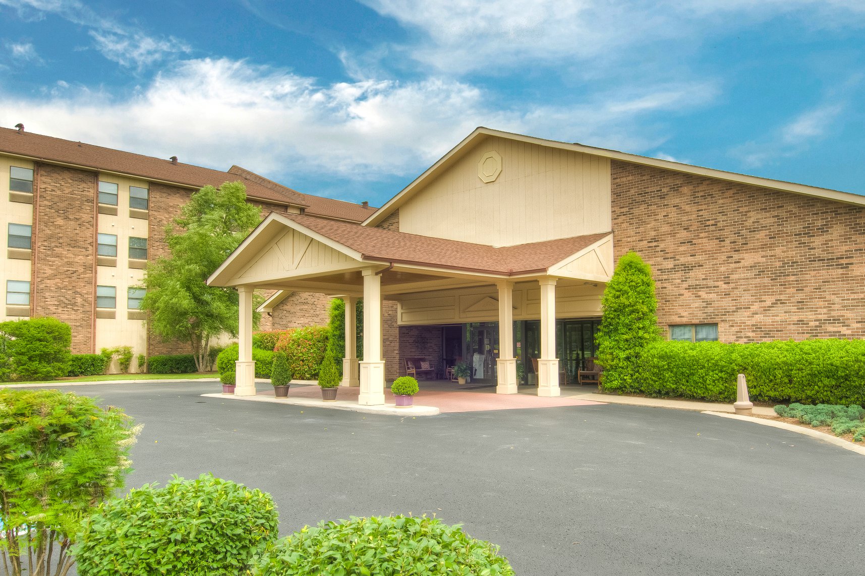 Entrance of Park Place Retirement Community with landscaping