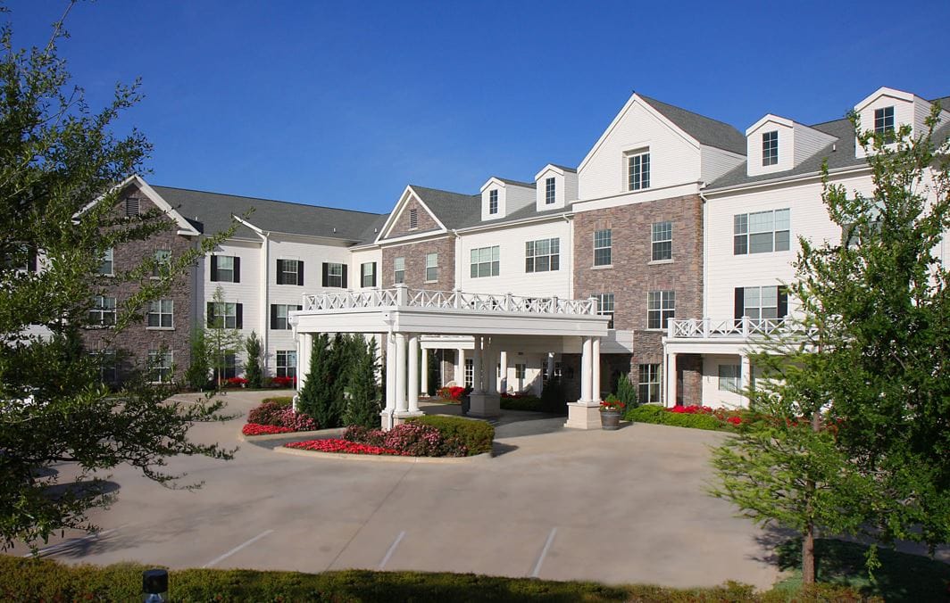 Exterior view of Prestonwood Court Assisted Living facility