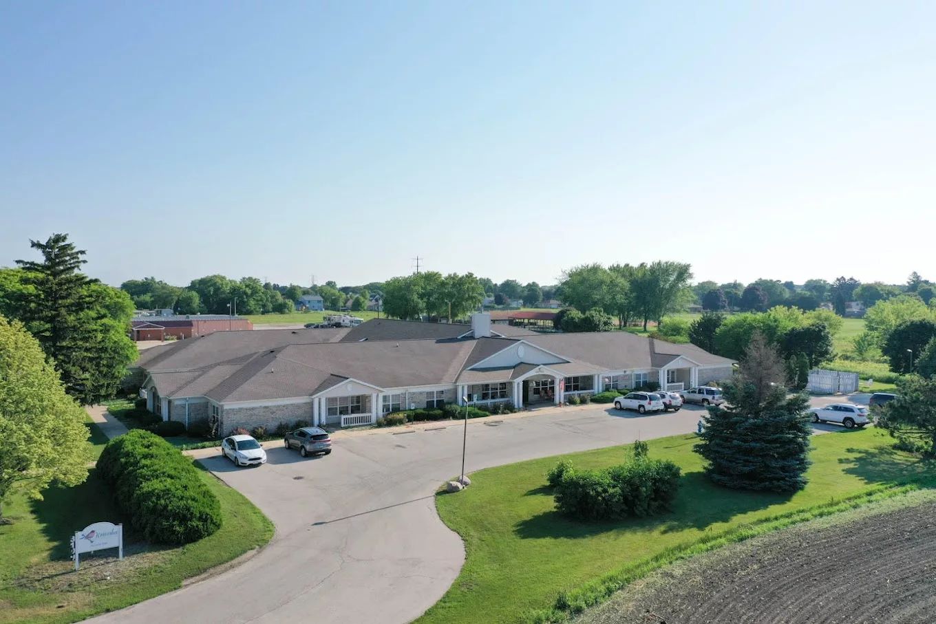 Aerial view of the Kenosha Senior Living facility