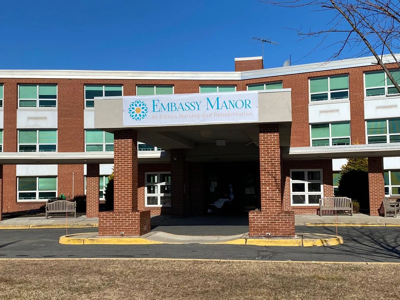 Exterior view of Embassy Manor nursing facility