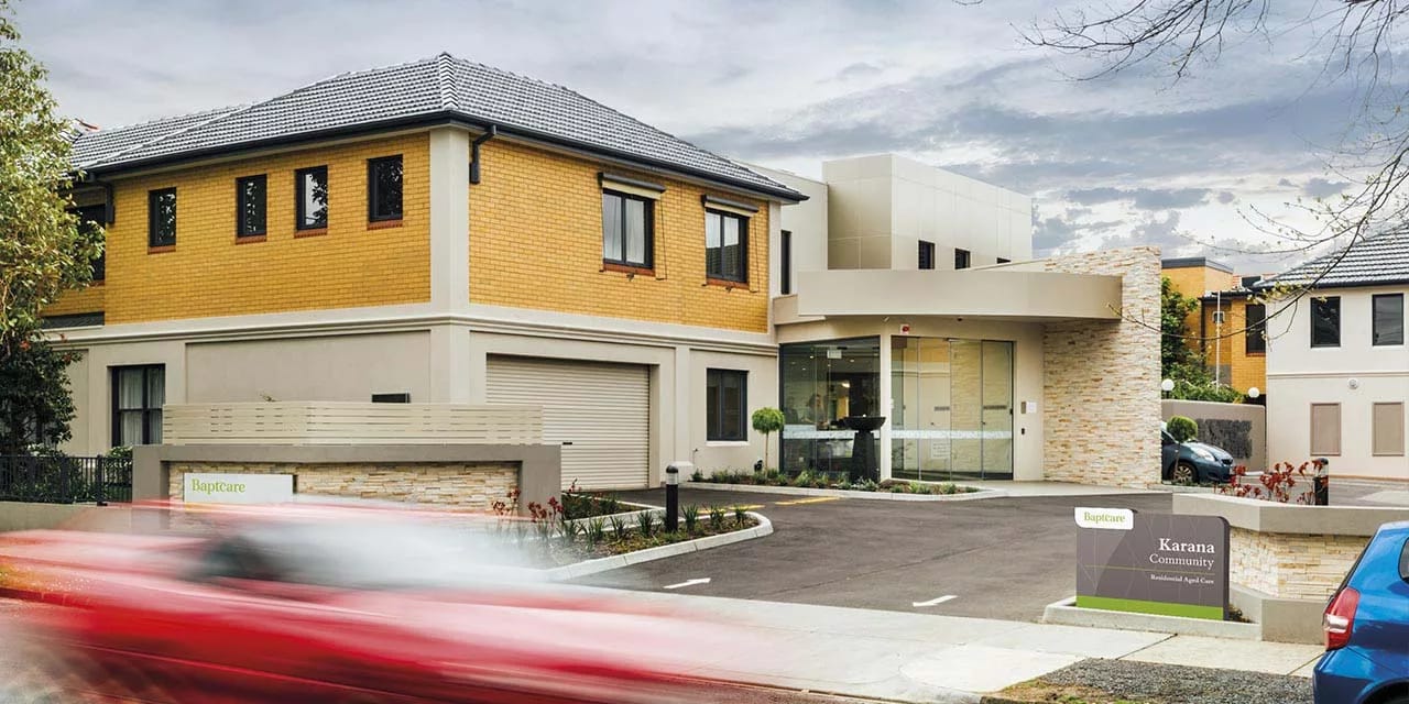 Exterior view of Baptcare Karana Community building