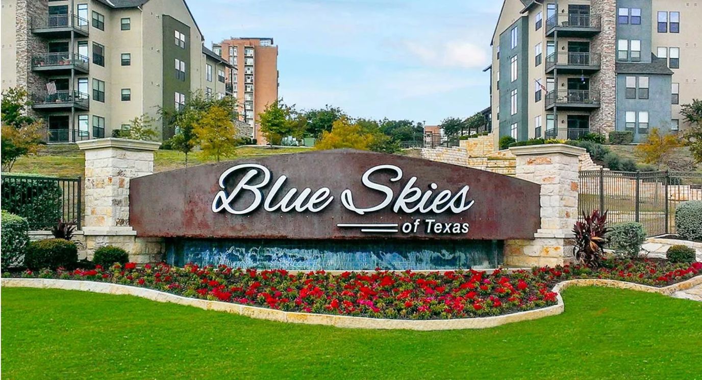 Facility sign for Blue Skies of Texas