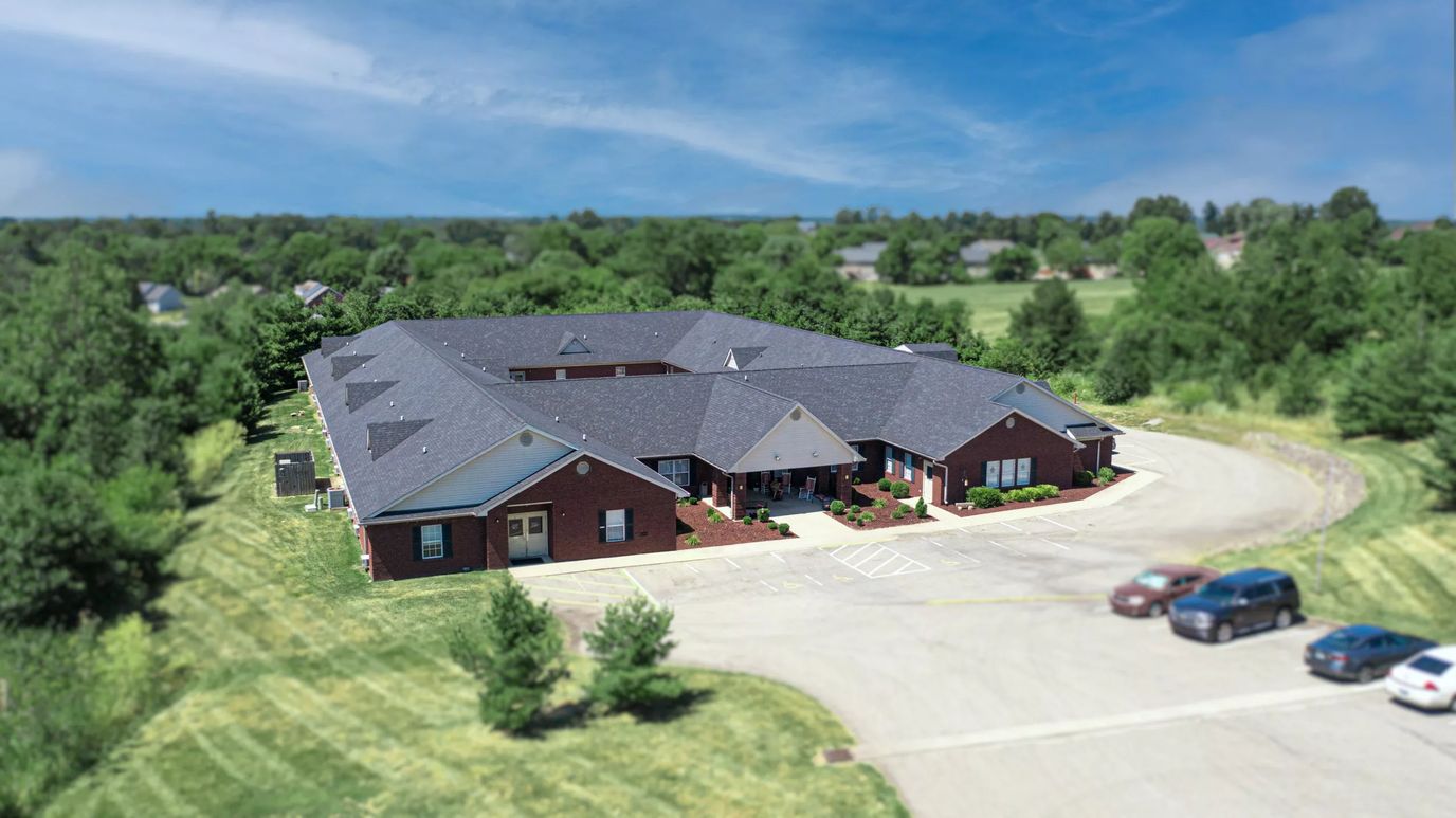 Aerial view of the Bluegrass Assisted Living facility