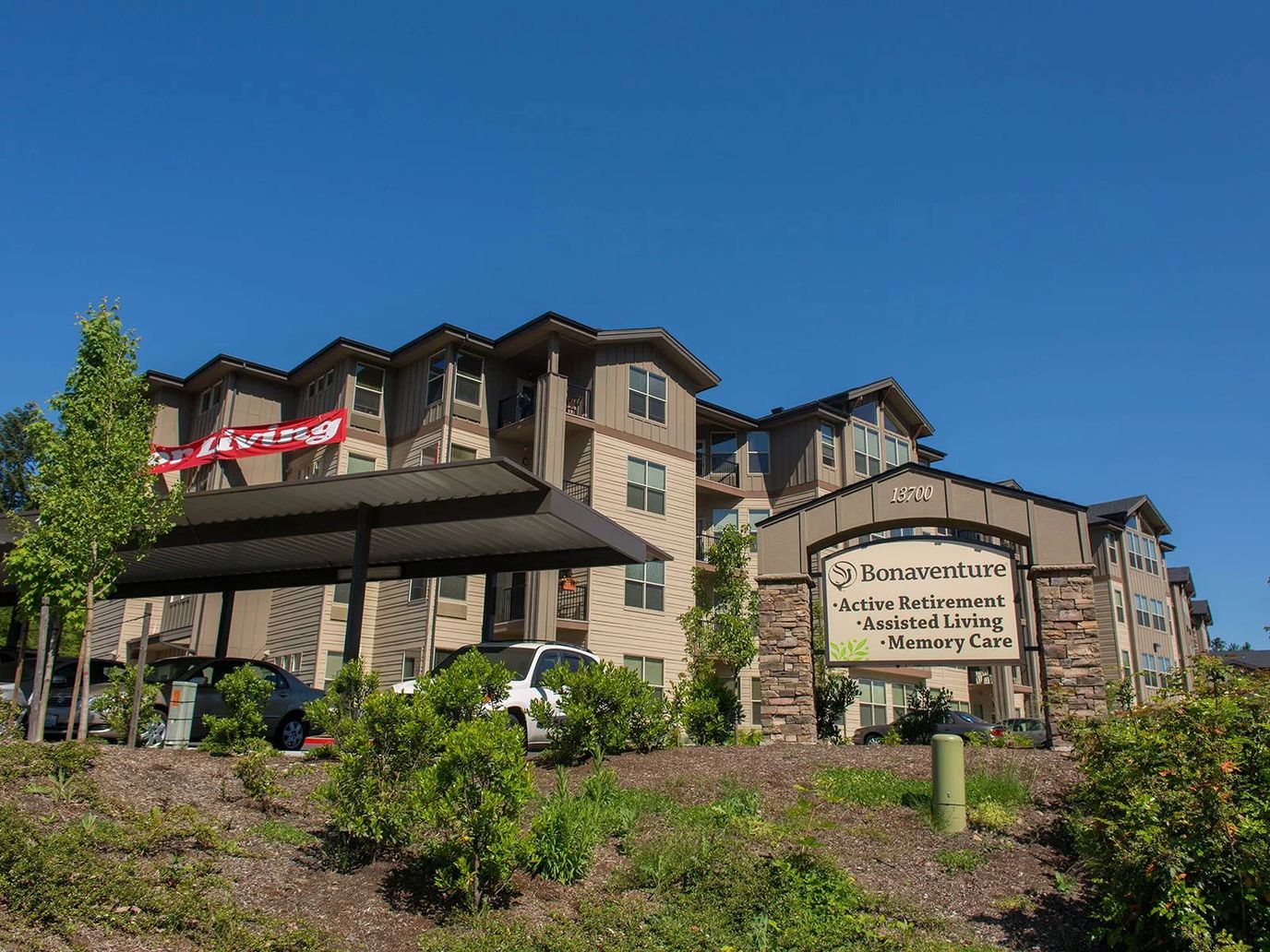 Exterior view of Bonaventure of Salmon Creek facility