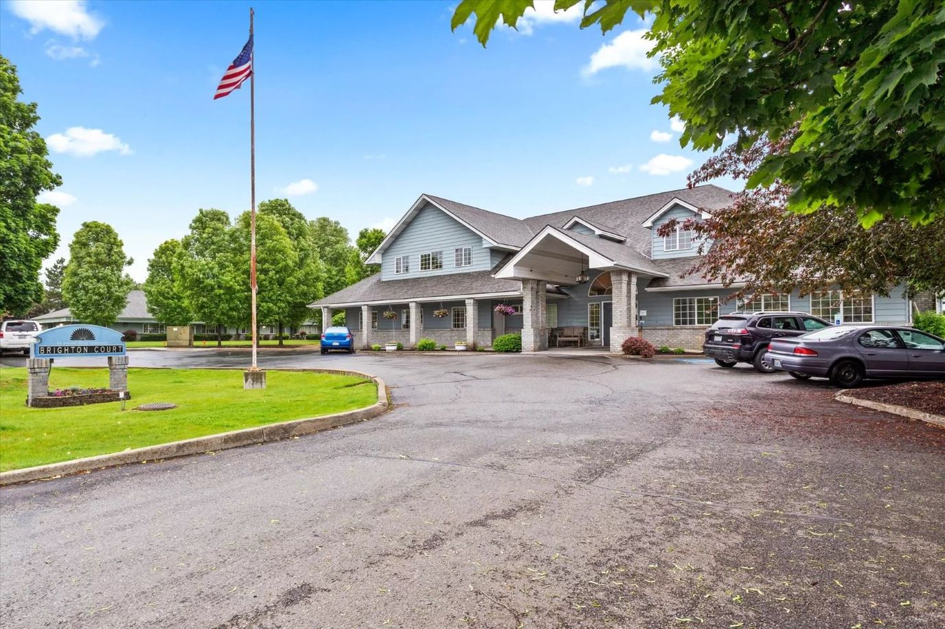 Exterior view of Brighton Court Assisted Living facility