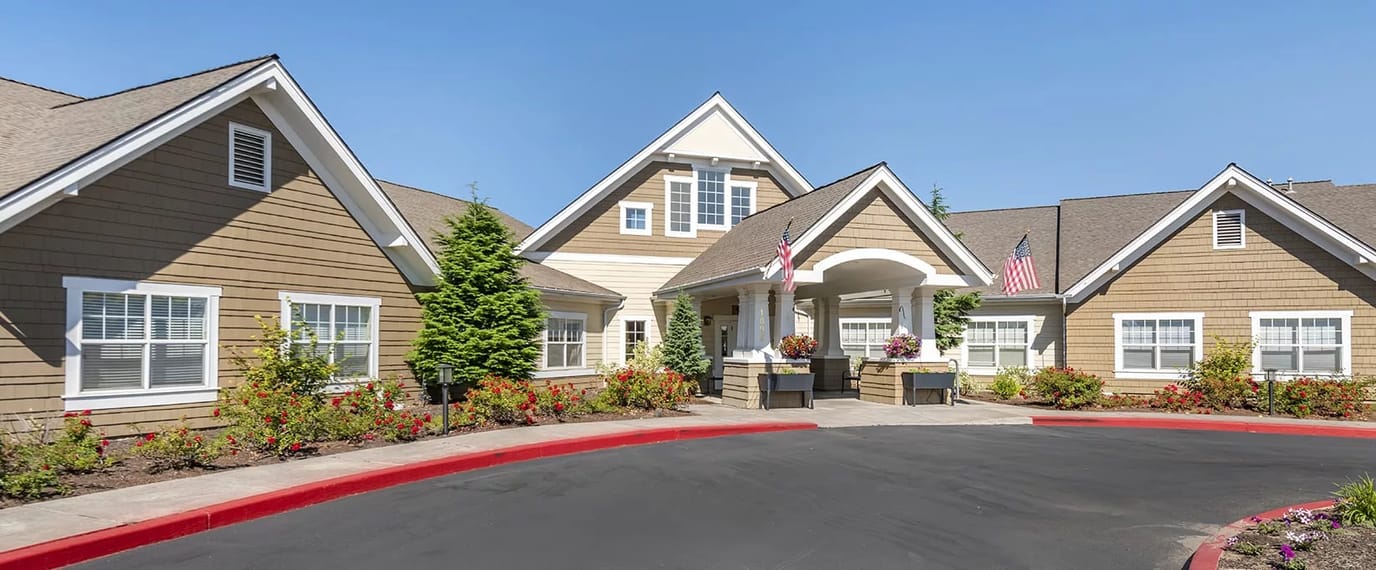 Exterior view of Brookdale Bend with landscaping