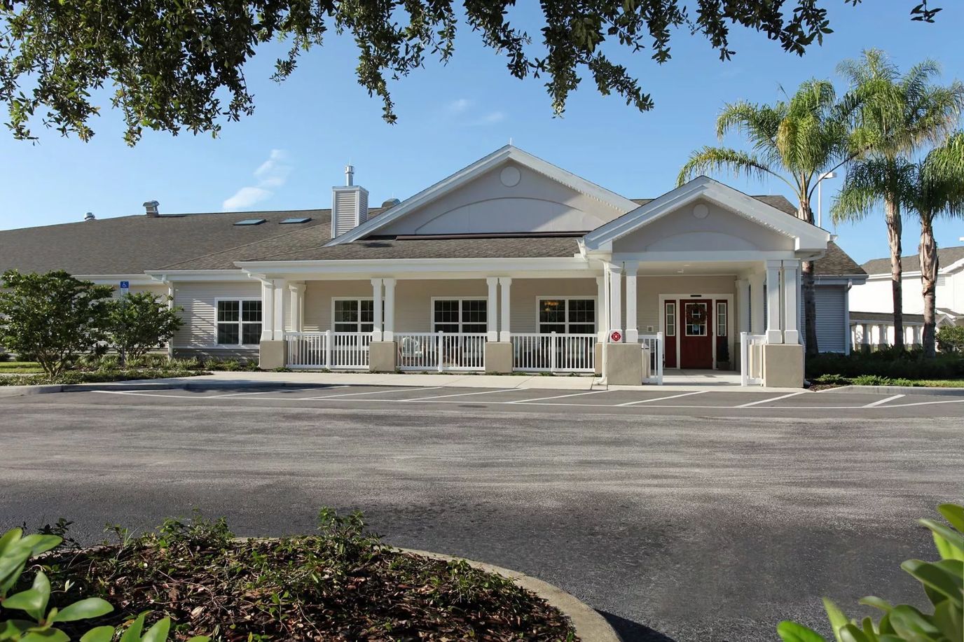 Exterior view of Brookdale Highlands facility entrance