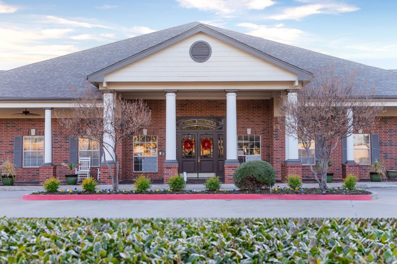 Front entrance of Cedar Crest Senior Living