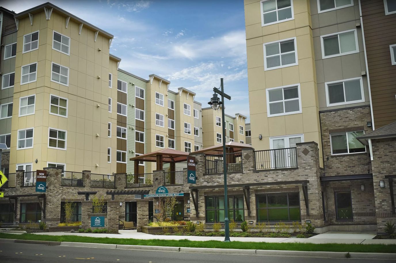 Exterior view of a senior living facility