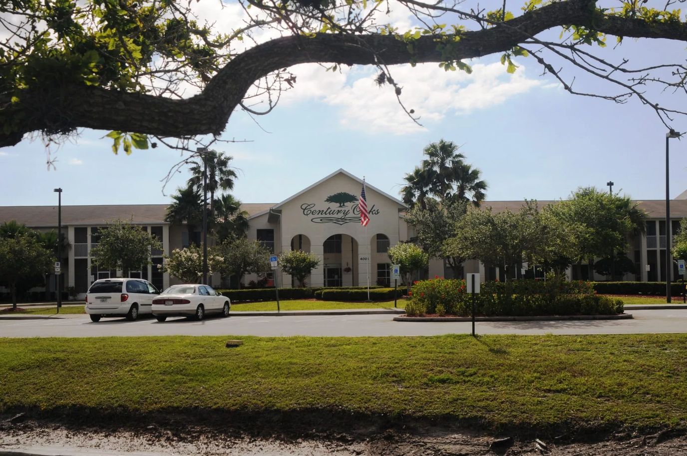 Exterior view of Century Oaks Assisted Living facility