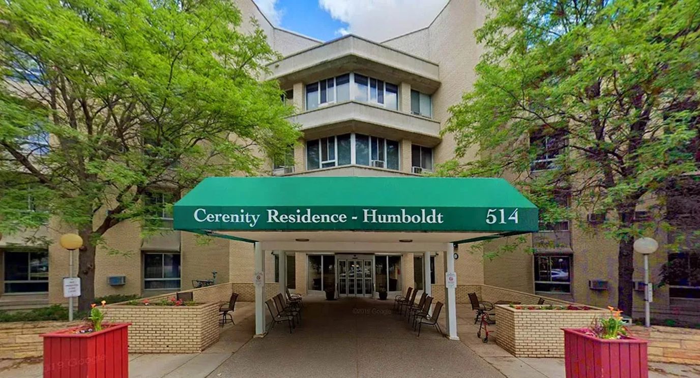 Entrance of Cerenity Residence with green canopy