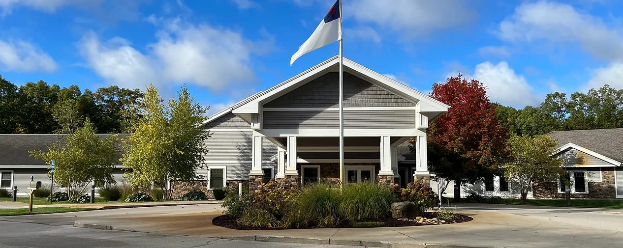 Exterior view of the Christian Care Nursing Center building