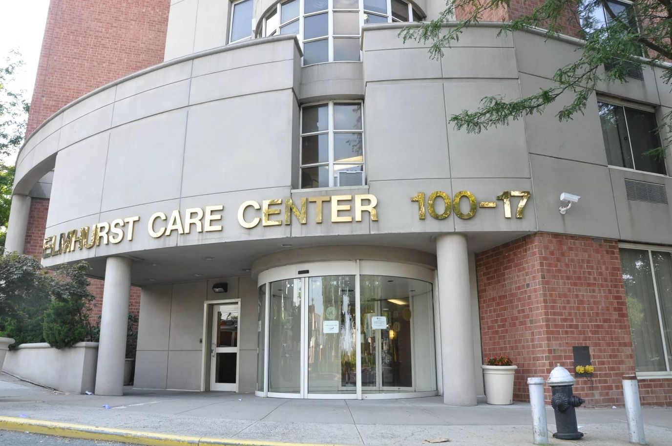 Exterior view of Elmhurst Care Center's entrance