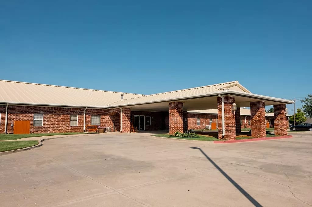 Exterior view of Homestead of Del City building entrance