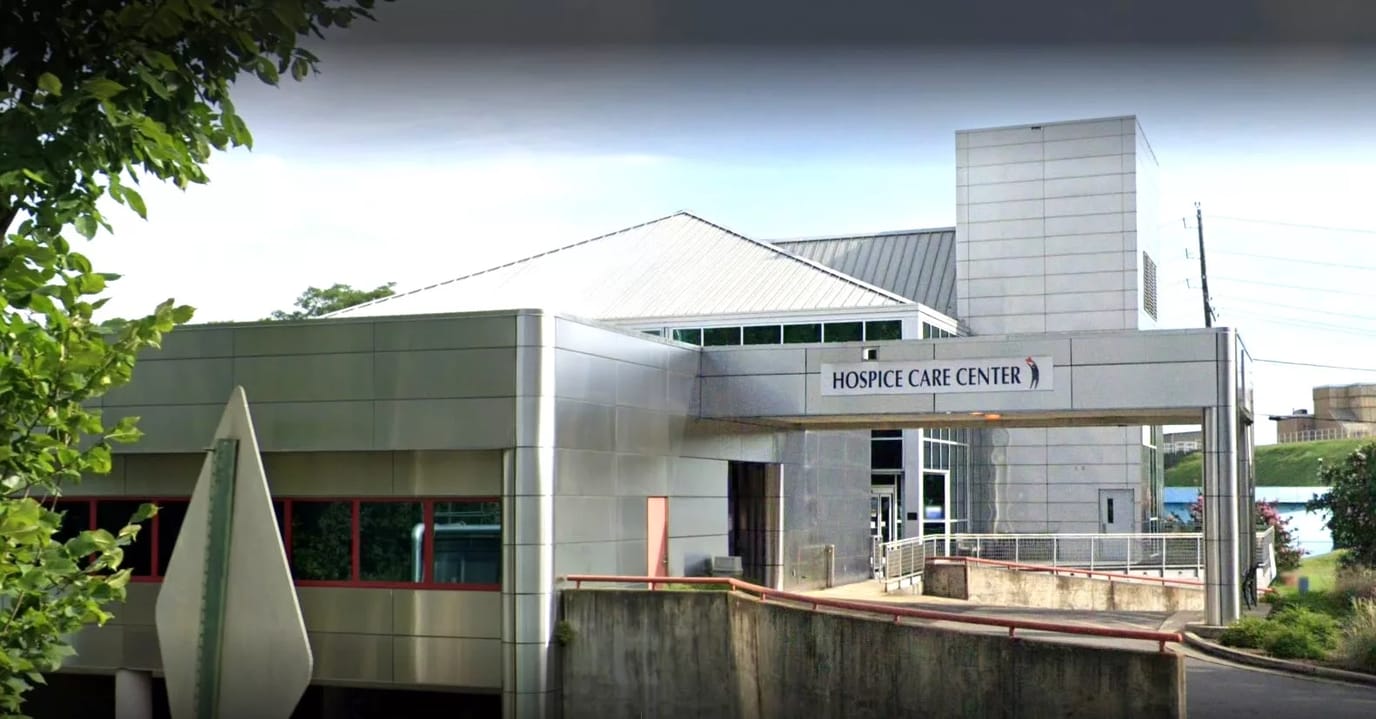 Exterior view of the Hospice Care Center building