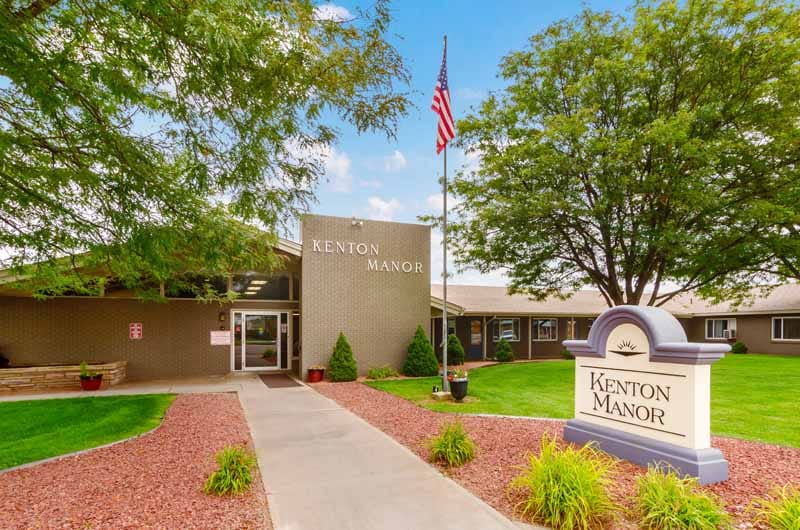 Exterior view of Kenton Manor with landscaping